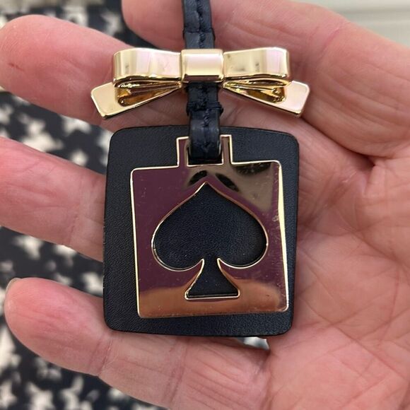 Kate Spade Brightwater Rachelle Stargazer Grainy Textured Vinyl Navy White - Picture 9 of 15